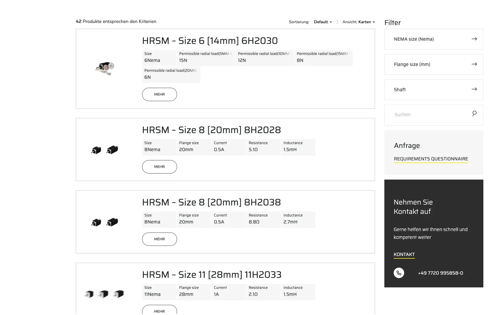 KOCO MOTION Produktfilter